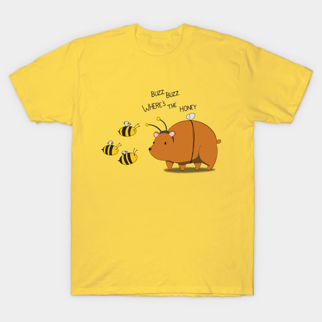 Buzz Bear T-Shirt by WeFlaps Comics Merch